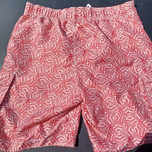 Old Navy DEEP POCKETS Swim Trunks M – Red/White - Picture 4 of 9